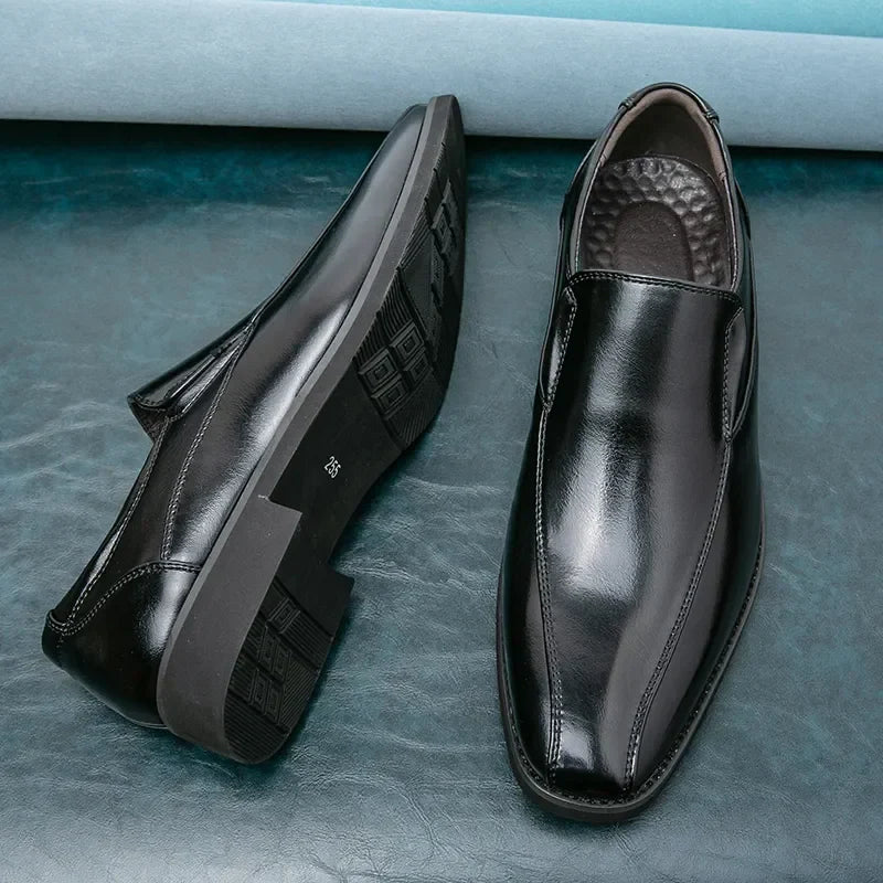 Casual Business Leather Shoes Men Loafers Formal Wedding Shoes Leisure Party Office Flats Men's Social Dress Moccasins