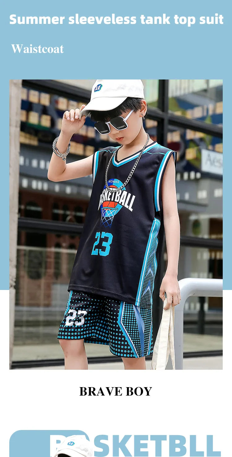 Children Team Training Uniform Kids Basketball Jersey Quick-drying Boy and Girls Comfortable Shirt  Child Sportswear Tracksuits