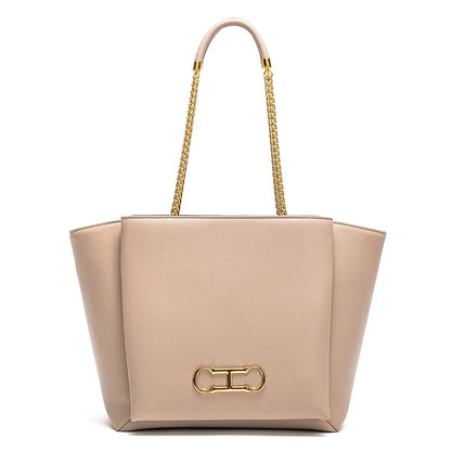 Women's Tote Bag 2026 Spring New Brown Magnetic Buckle Storage Bag Large Capacity Commuter Chain Bag