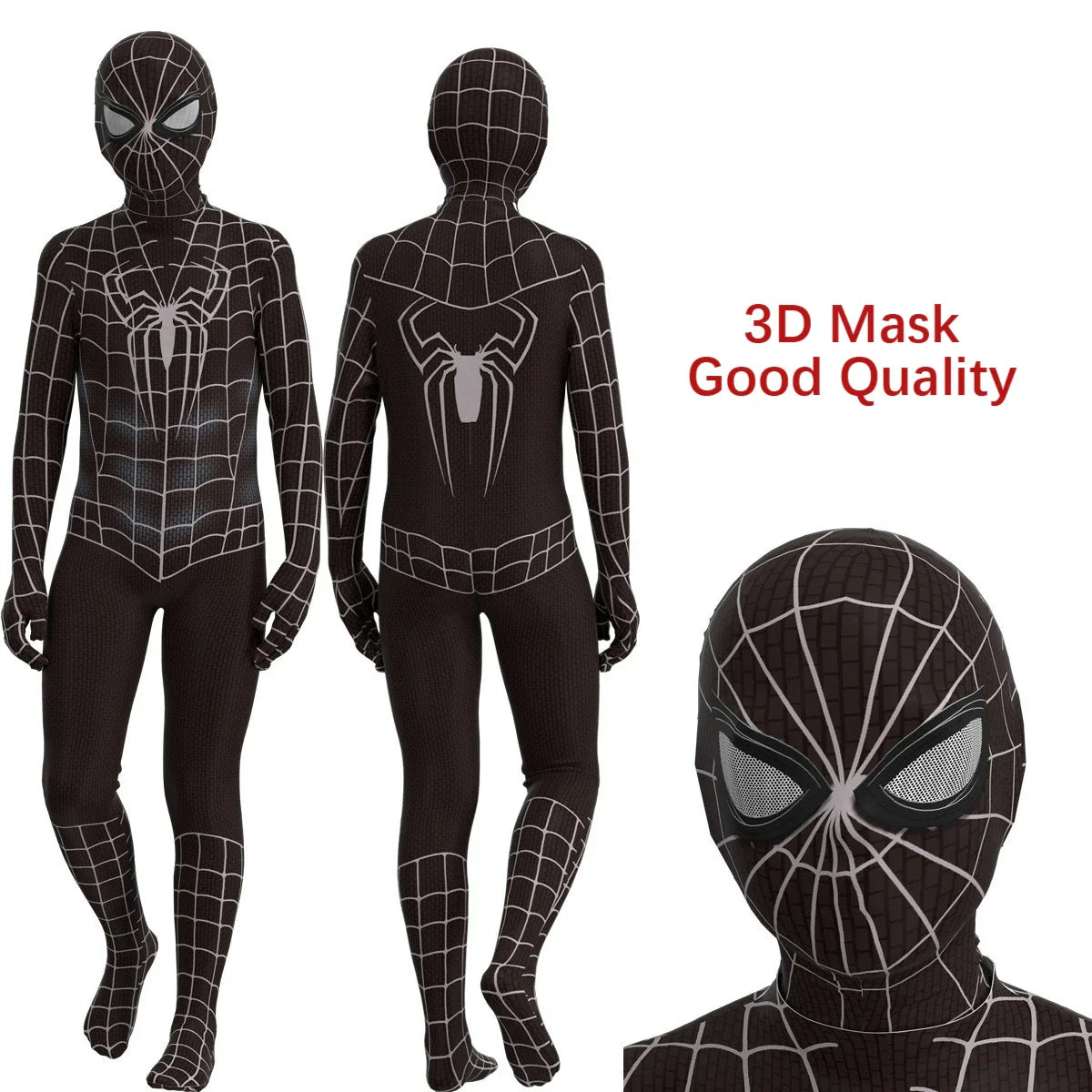 Kids Superhero Spider Costume Spandex Jumpsuit Halloween Cosplay Costumes Bodysuit Kids Separation Party Set Jumpsuit Halloween