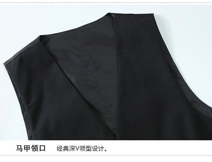 Suit (Blazer+ Vest + Pants) Men's Fashion Gentleman Business Outdoor Standing Collar Gentleman Wedding Work Casual MAO Suit