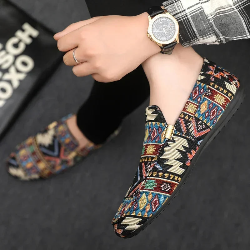 Summer Outdoor Men's Casual Shoes Breathable Man Loafers Lazy Shoes Comfortable Walking Sneakers Non-slip Flats Driving Shoes