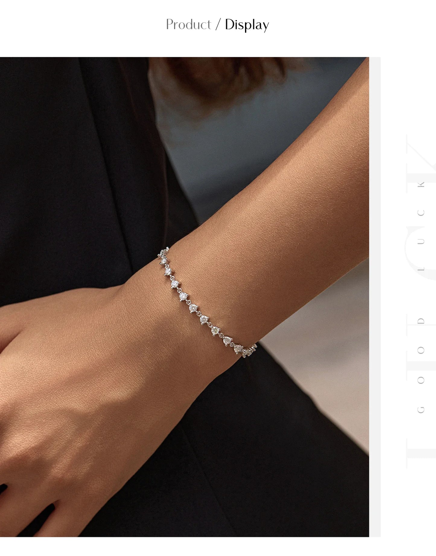 2.4CT Moissanite Bracelet 925 Sterling Silver Sparkling Round Lab Diamond Tennis Bracelets For Women Fine Jewelry