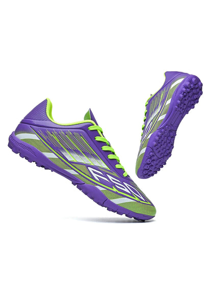 Men Women Kids TF Turf Soccer Cleats Training Wear Non-Slip Wear-Resistant PU Fabric Rubber Sole