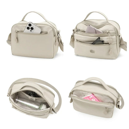 Temu's Best-selling Women's Casual Shoulder Bag, Large-capacity Casual Multi-layer Crossbody Bag, Nylon Commuter Women's Handbag