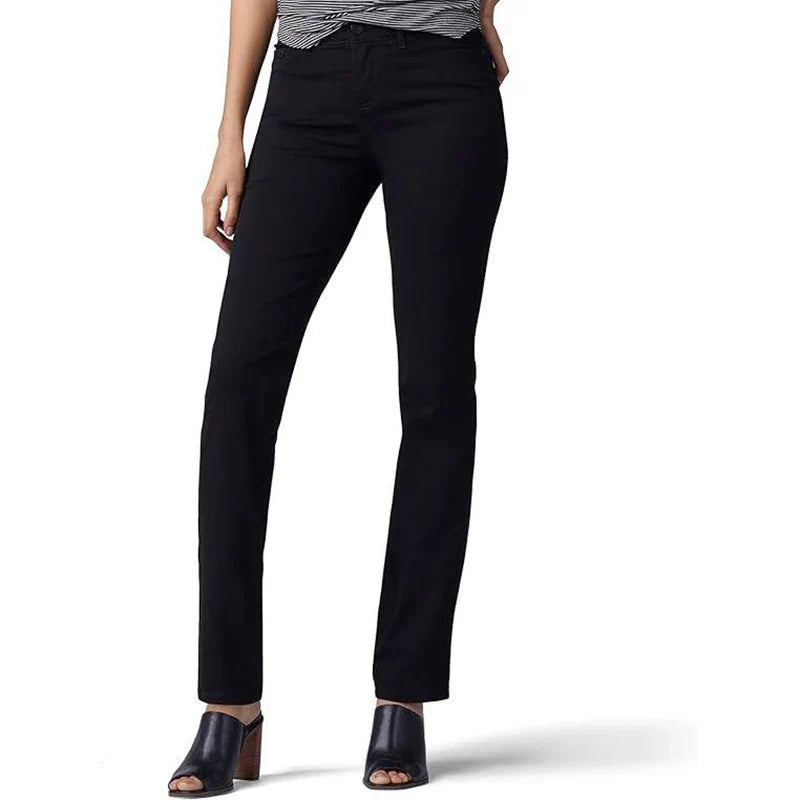 Women Korean Slim Fit Denim Trousers Female Classic Designer High Waist Pants