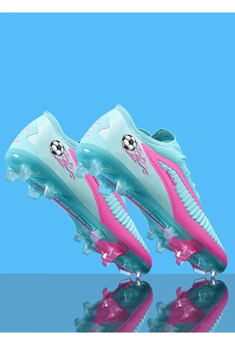 New Men Football Boots Outdoor Sport Boys Long Spikes Training Cleats Soccer Shoes Adult Non Slip Breathable Match Comfortable