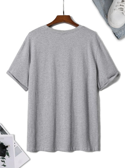 Men's Summer T-shirt 100% Cotton New York City Colorful Letter Print Design High-end Unique Street Style Casual Short-sleeved