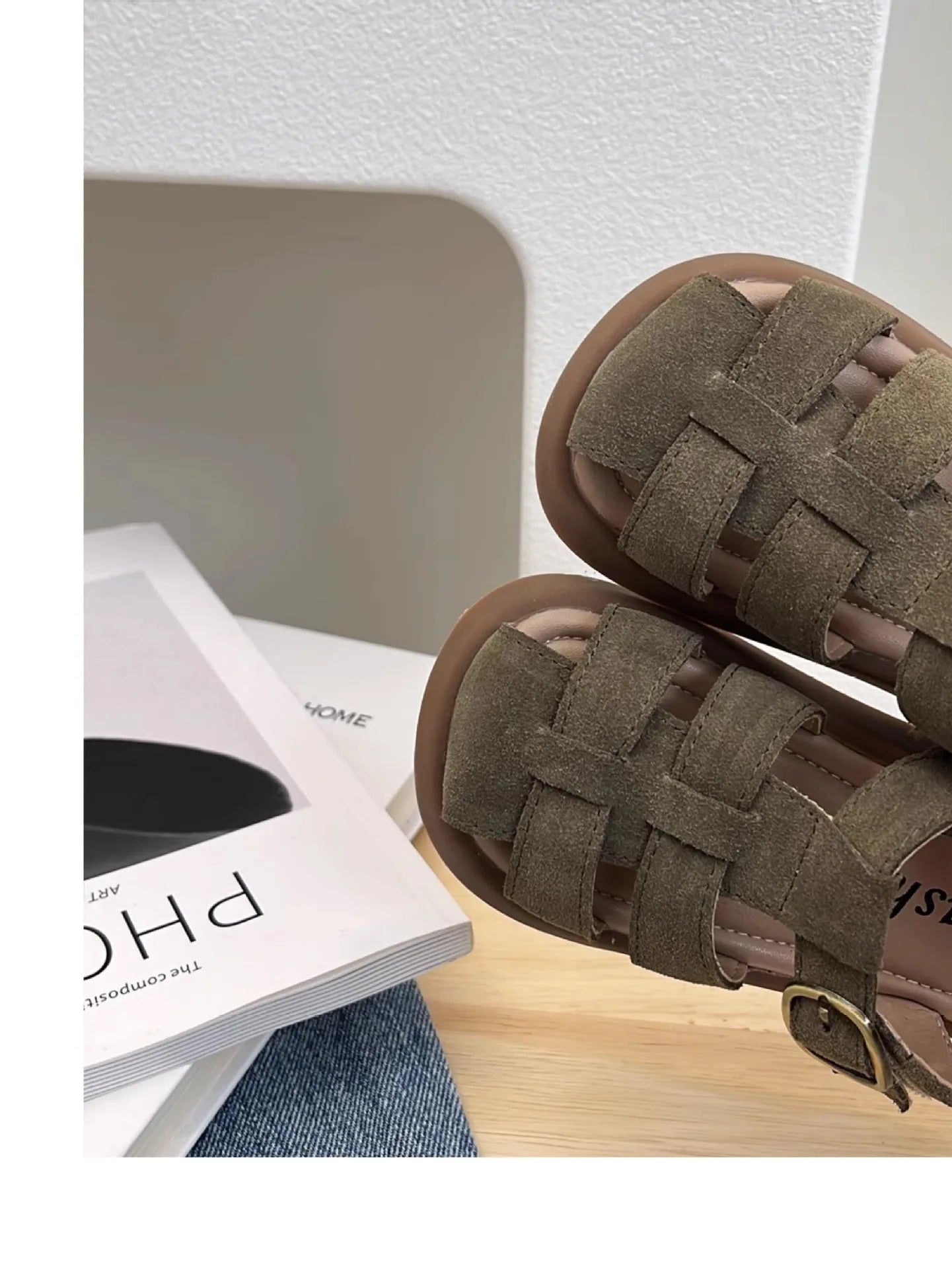 Children Roman Sandals Kids Hollow-out Toes Capped Sandals Fashion Kids Summer Beach Shoes Soft Bottom Anti-slippery Size 21-31