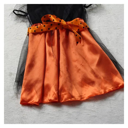 Baby Girls Halloween Witch Costume Children Cosplay Vampire Dresses Carnival Party Clothes Dress Up Clothes for Children
