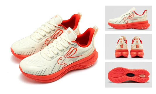 Running Shoes Reflective Red Bumper Elite Height Increasing Sport Shoes for Outdoor Breathable Mesh Walking Sneakrs Men