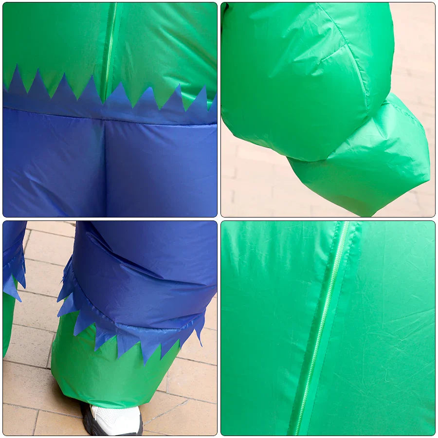 Adult Thick US Team Inflatable Suit Green Muscle Style Cosplay Stage Performance Costume