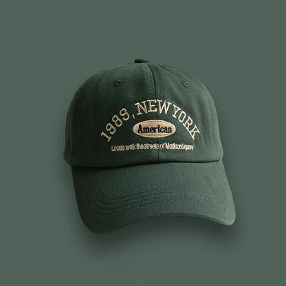 Korean Retro Baseball Hat Women's Autumn Winter Versatile Ins Street Letter Embroidered Caps Summer Couple Men
