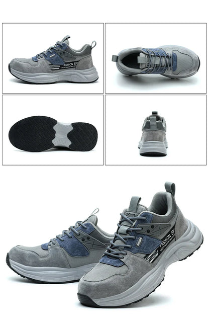 Anti-Puncture Work Shoe For Man  breathable Safety Work Sneakers with iron Toe Indestructible shoes Breathable Work Boots