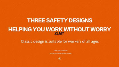 Construction Work Boots Men Steel Toe Safety Shoes Rotated Button Anti-smash Puncture Proof Sneakers Man High Top Security Boot