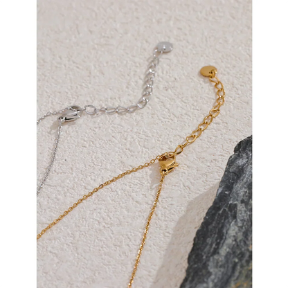 Yhpup Thin Chic 316L Stainless Steel Long Chain Exquisite Necklace for Women Waterproof Daily Jewelry Bijoux Gift