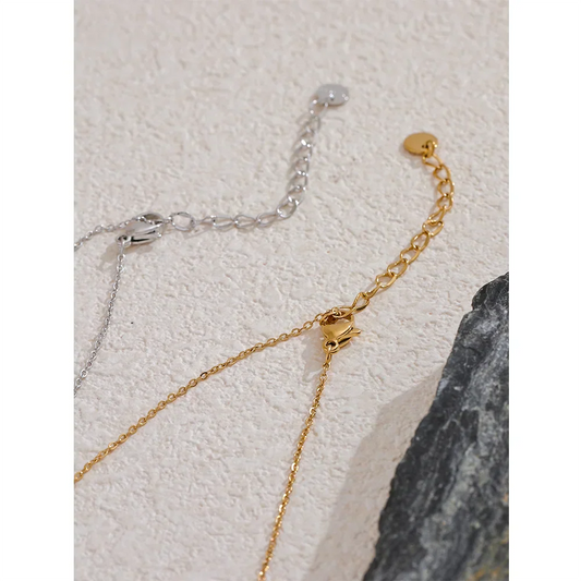 Yhpup Thin Chic 316L Stainless Steel Long Chain Exquisite Necklace for Women Waterproof Daily Jewelry Bijoux Gift