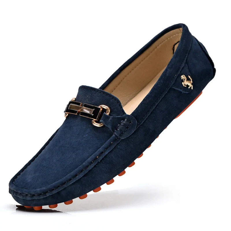 Men Fashion Luxury Leisure Leather Loafers Shoes Slip on Soft Comfortable Non-slip Driving for Men