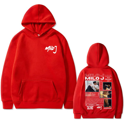 Rapper Milo J 111 Album Graphic Hoodie Men Women Hip Hop Fashion Oversized Hooded Sweatshirt Men's Casual Fleece Cotton Hoodies