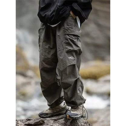 New Trendy New Men's Spring/Summer Breathable Outdoor Cargo Parachute Pants Leisure Hiking Mountaineering Water-resist Pants