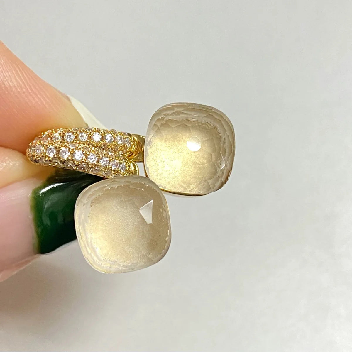 Classic Candy Color Earrings Inlay Transparent Zircon 27Colors Crystal Earrings Rose Gold Plated Fashion Jewelry For Women
