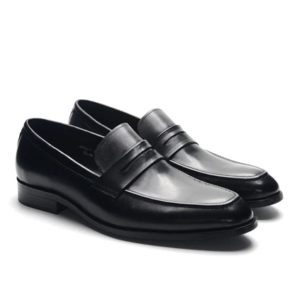 Luxury Brand Slip-On Men's Dress Shoes Genuine Leather Italian Penny Loafers Brown Blue Black Wedding Party Formal Footwear Male