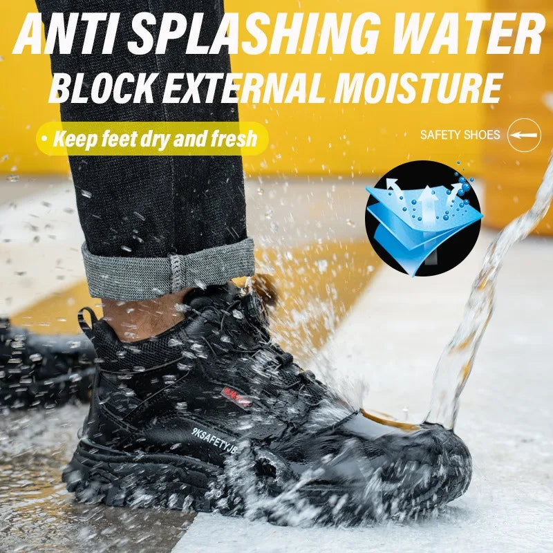 The New Fashionable Men's Insulated 6KV Safety Shoes Are Waterproof  Puncture  Slip Resistant  Comfortable and Breathable