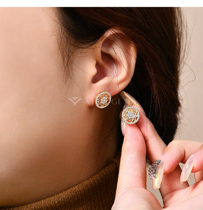 Sparkling Moissanite Earrings for Women D VVS1 Color Pass Diamond Test Solid S925 Sterling Silver Wedding Jewelry Gift