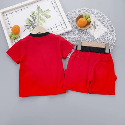 2026 Summer Baby Boys Girls Short Sleeve T-shirt+Shorts Sets Clothes Kids Cute Cartoon Clothing Outfits Children Sports Suits