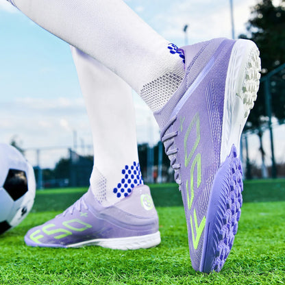 F50+ High Quality Mens Football Boots Boys Training Studded Fast Soccer Cleats Outdoor Non Slip Football Shoes Chuteira Campo