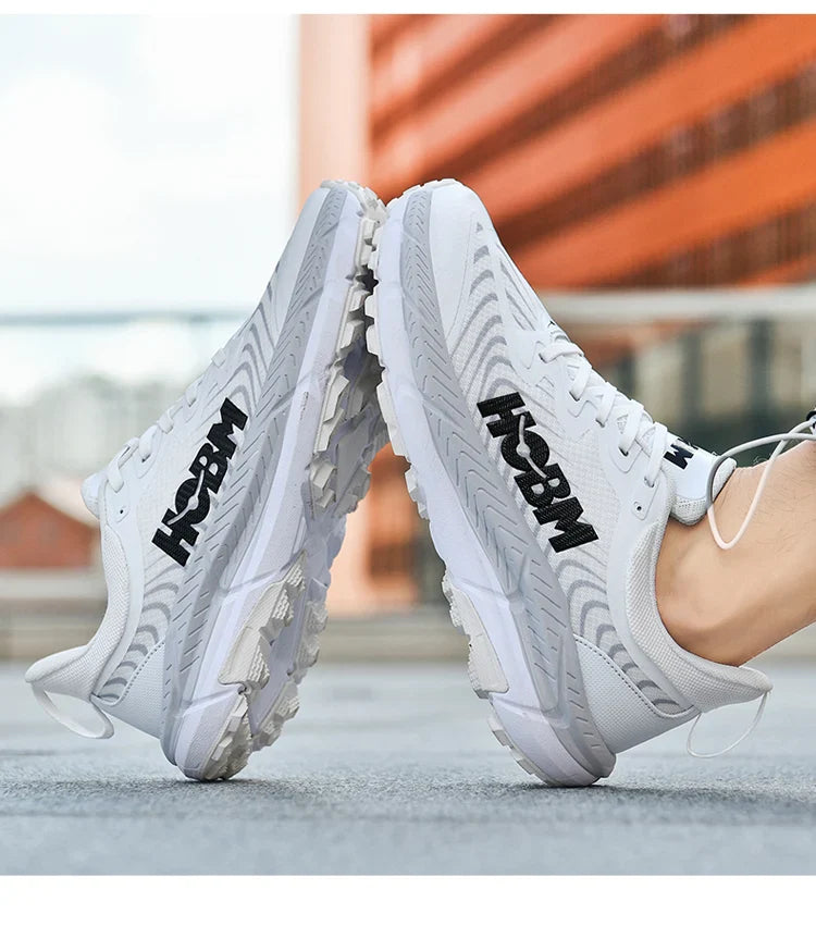 Men's Marathon Shoes Running Shoes Breathable High elasticity Cushioning Male Lightweight Sports Shoes Fitness Training