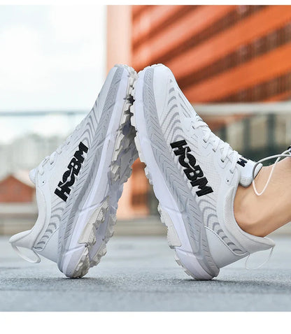 Men's Marathon Shoes Running Shoes Breathable High elasticity Cushioning Male Lightweight Sports Shoes Fitness Training