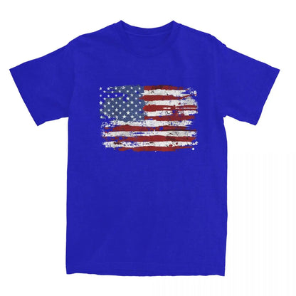 American Flag USA United States Of America US 4th Of July T Shirt Summer T Shirts Cotton Tee Shirt For Men Short Sleeve Tees