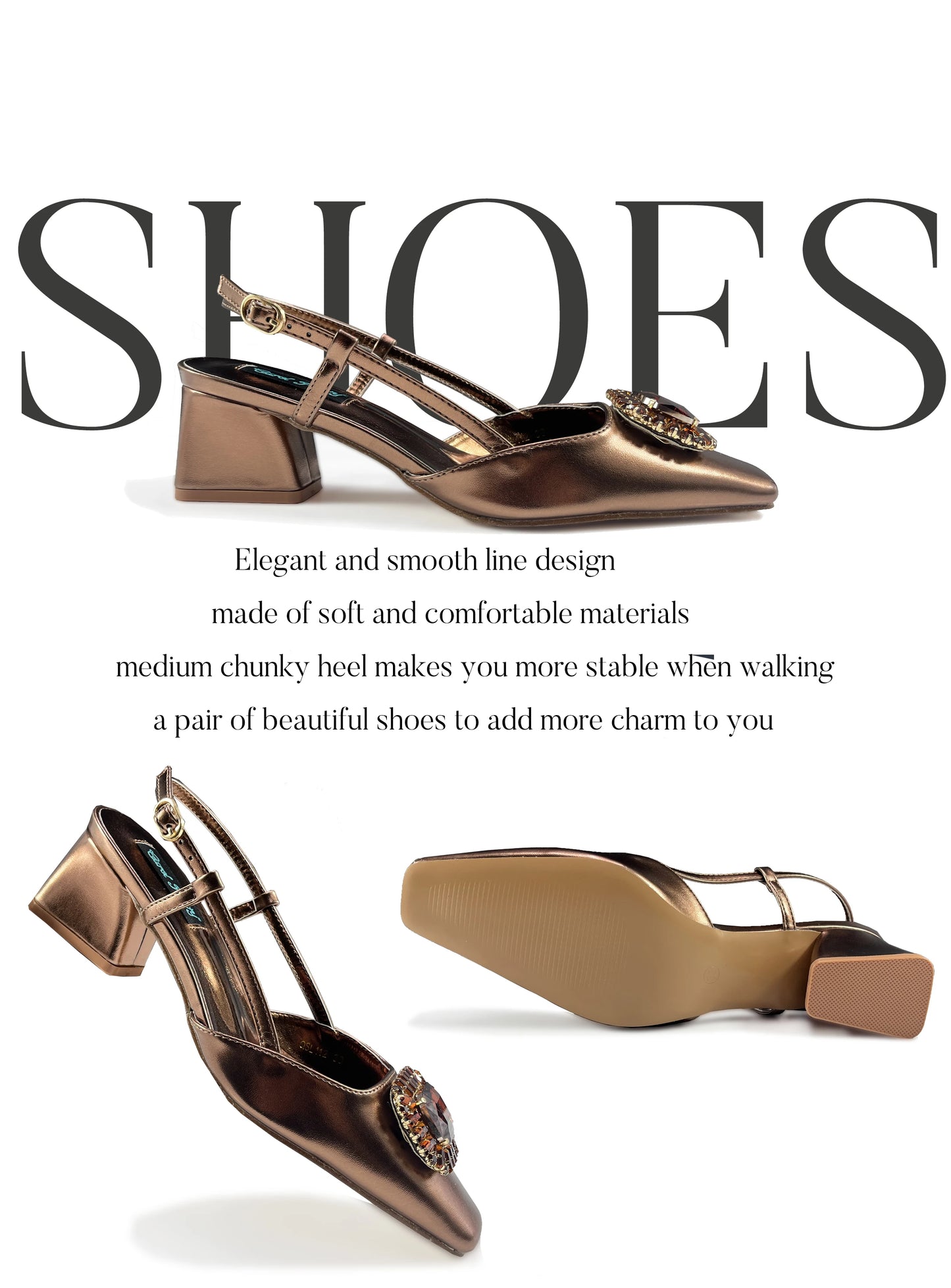 Nigerian Heel Party for Women Purple Color Shoes and Bag Set Rhinestone Handbag Italian Design Wedding