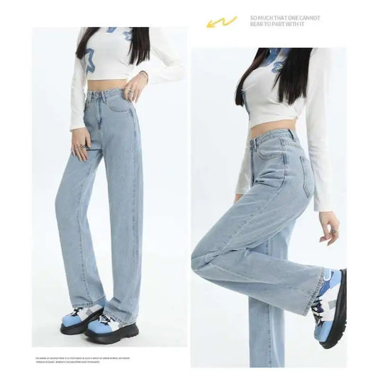 High Waist Female Fashion Denim Trousers