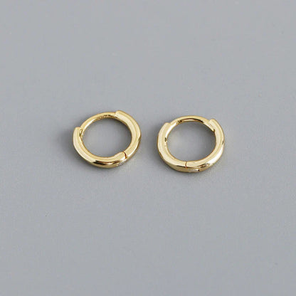 925 Sterling Silver Fashion Simple Huggies Ear Buckle Accessories Minimalist Charm Ear Hoop Earrings for Women Jewelry