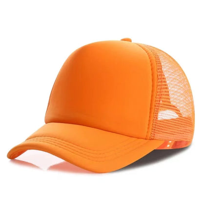 50 Color Unisex SummerTrucker Hat For Adult Net Baseball Cap Men Women Polyester Blank Mesh Adjustable Sun Hat Visor