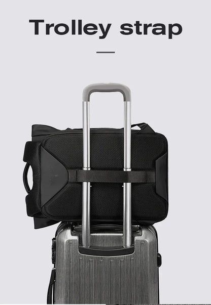 Men Fashion Backpack 15.6 inch Multifunctional Waterproof Backpack Daily Travel Bag Casual School Rucksack with Buckle