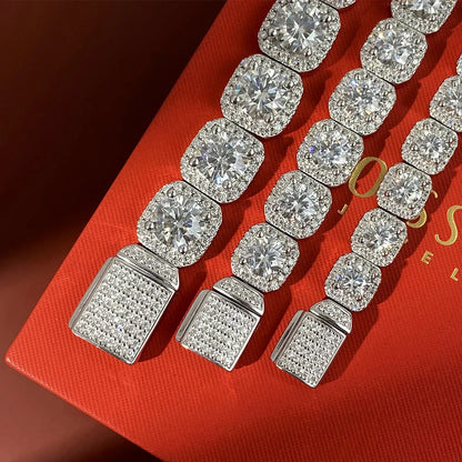 4mm 5mm 6.5mm Full Moissanite Bracelet for Man for Women Man S925 Silver Luxury Full Diamond Bracelet Party Fine Jewelry