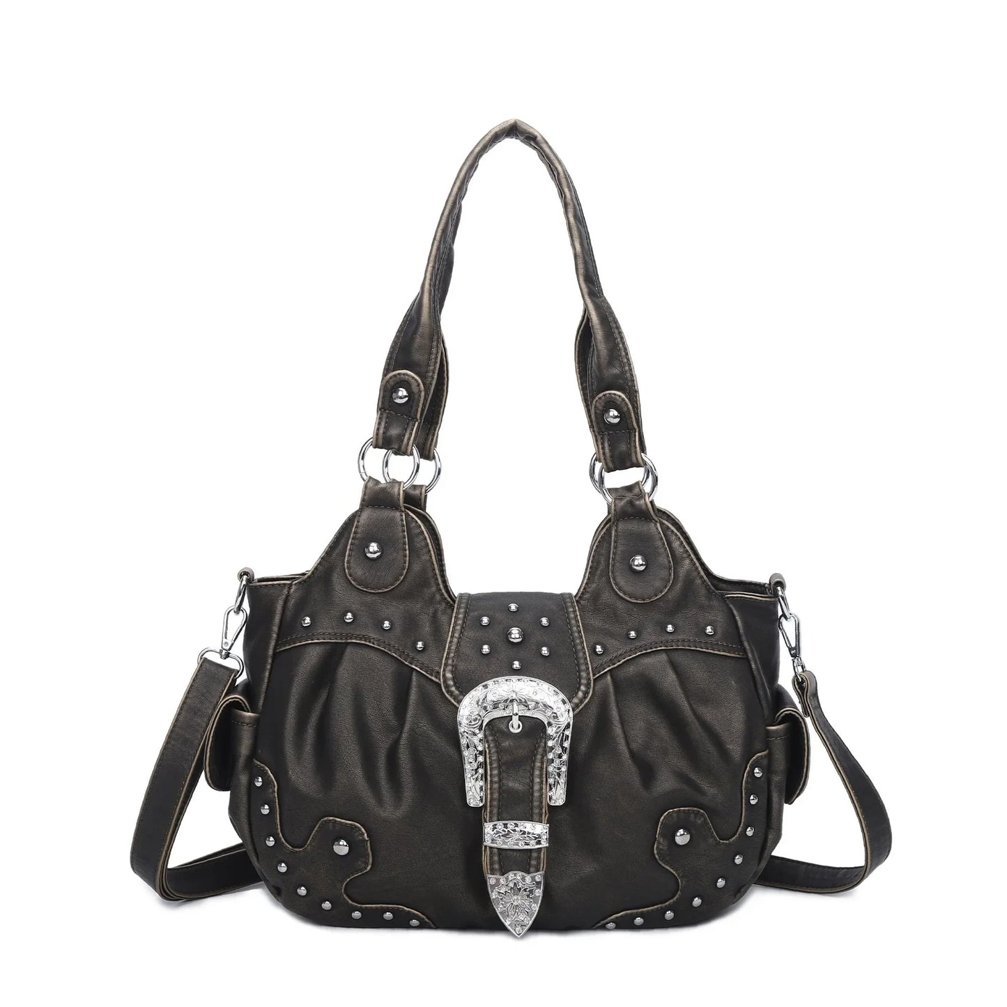 Women Handbag Satchel Top-handle Shoulder Bag PU Dumpling Pack Multi-pockets Shoulder Bags Phone Money Pack