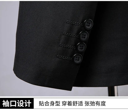 The New Store Offers Discounted Prices  Casual Formal Business Men's Fashionable Gentleman Solid Color All-season Fitted Suit