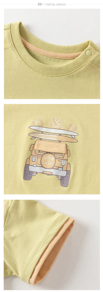Boys 2PCS Suit Summer T-shirt Jeans Pants Sets Children Short-Sleeved T-shirt Trousers Two-Piece Set Casual DB2261195