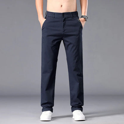 Brand Autumn New Stretch Men Casual Pants Straight Business Dress Formal Trousers Work Fashion Male Comfort Pants