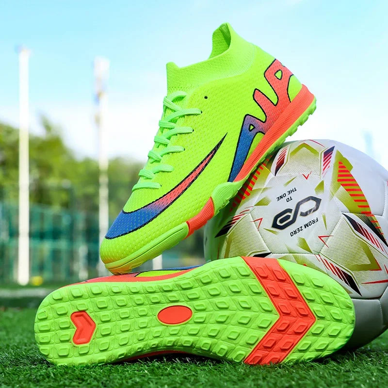 New Men Football Boots Grass Futsal Sneakers High-quality Match Cleats High-top Non-Slip Soccer Shoes Indoor Hot-selling Outdoor