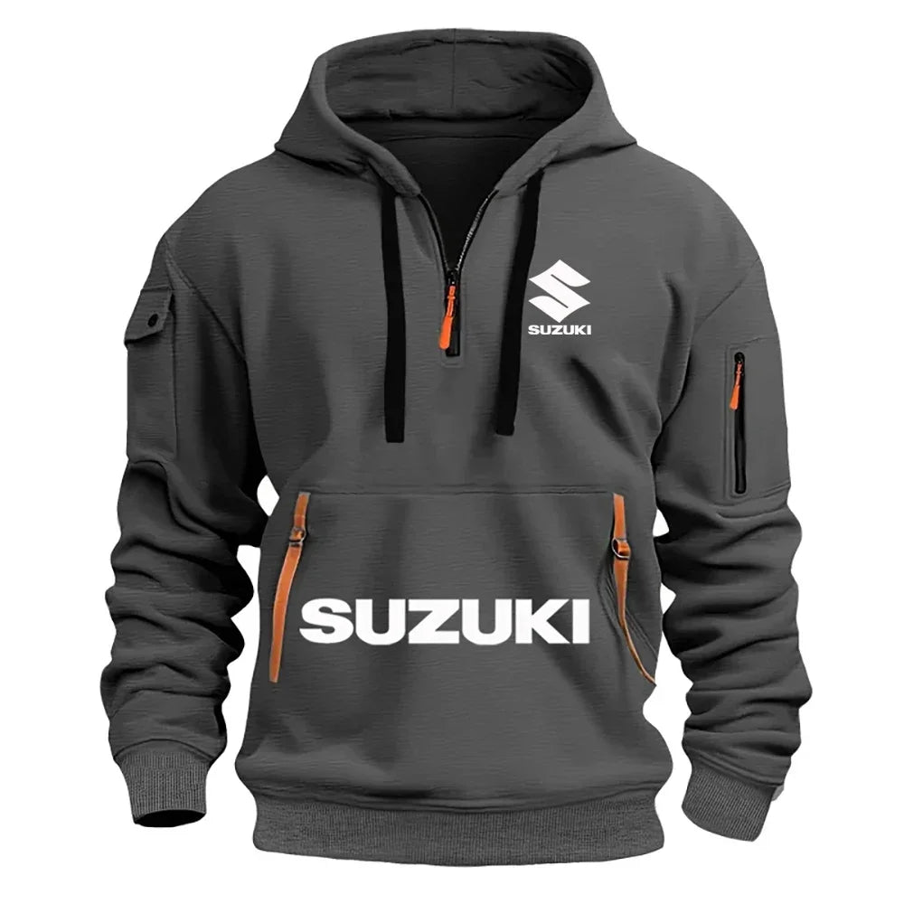 men's hoodie, casual outdoor sports hoodie and a warm motorcycle sweatshirt for autumn and winter