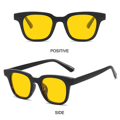 New Vintage Ocean Lens Sun Glasses Cycling Sunglasses for Men Women Fashion Square Frame Sunglasses UV Protection Eyewear Shades
