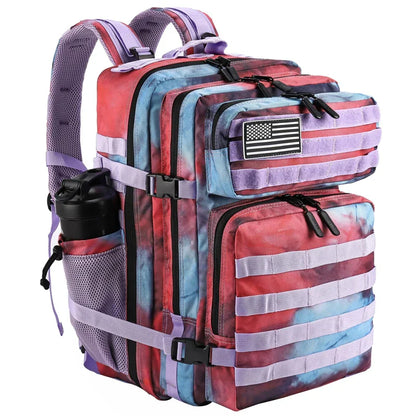 45L Tactical Backpack for Men and Women Large Athlete Gym Bag Outdoor Sports Hiking Survival Rucksack with Bottle Holder