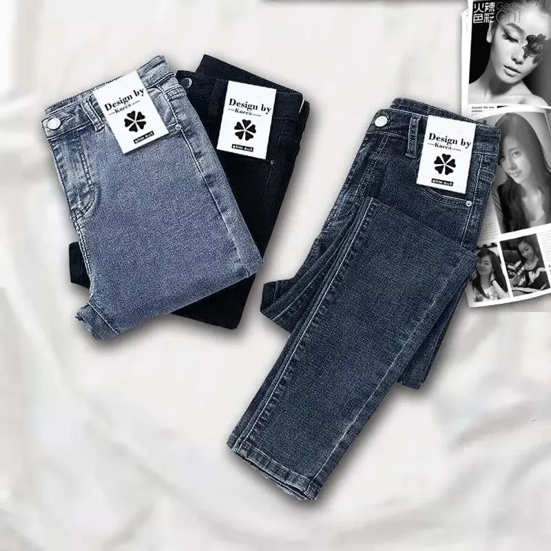 Women's Jeans Fashionable Skinny Denim Pants Spring