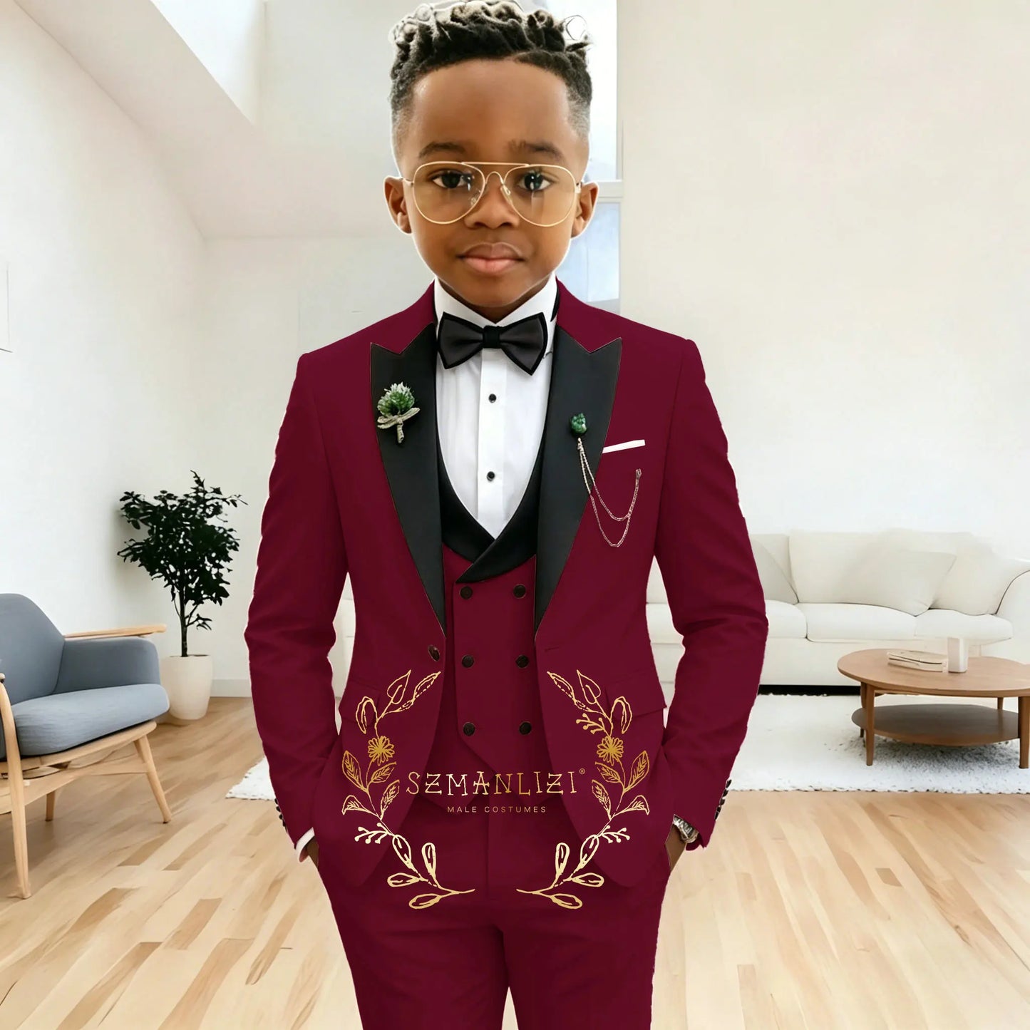 Pink Peaked Lapel Boy Formal Suits Dinner Tuxedos Boys Groomsmen Kids For Wedding Party Prom Suit Wear Ensembles De Blazers