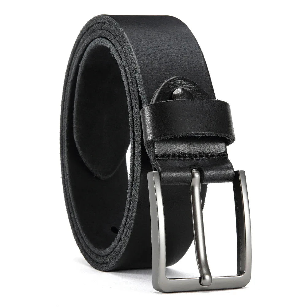 Antique High-quality Metal Needle Buckle High-quality Top Layer Cowhide Men's Casual Belt with Multiple Colors To Choose